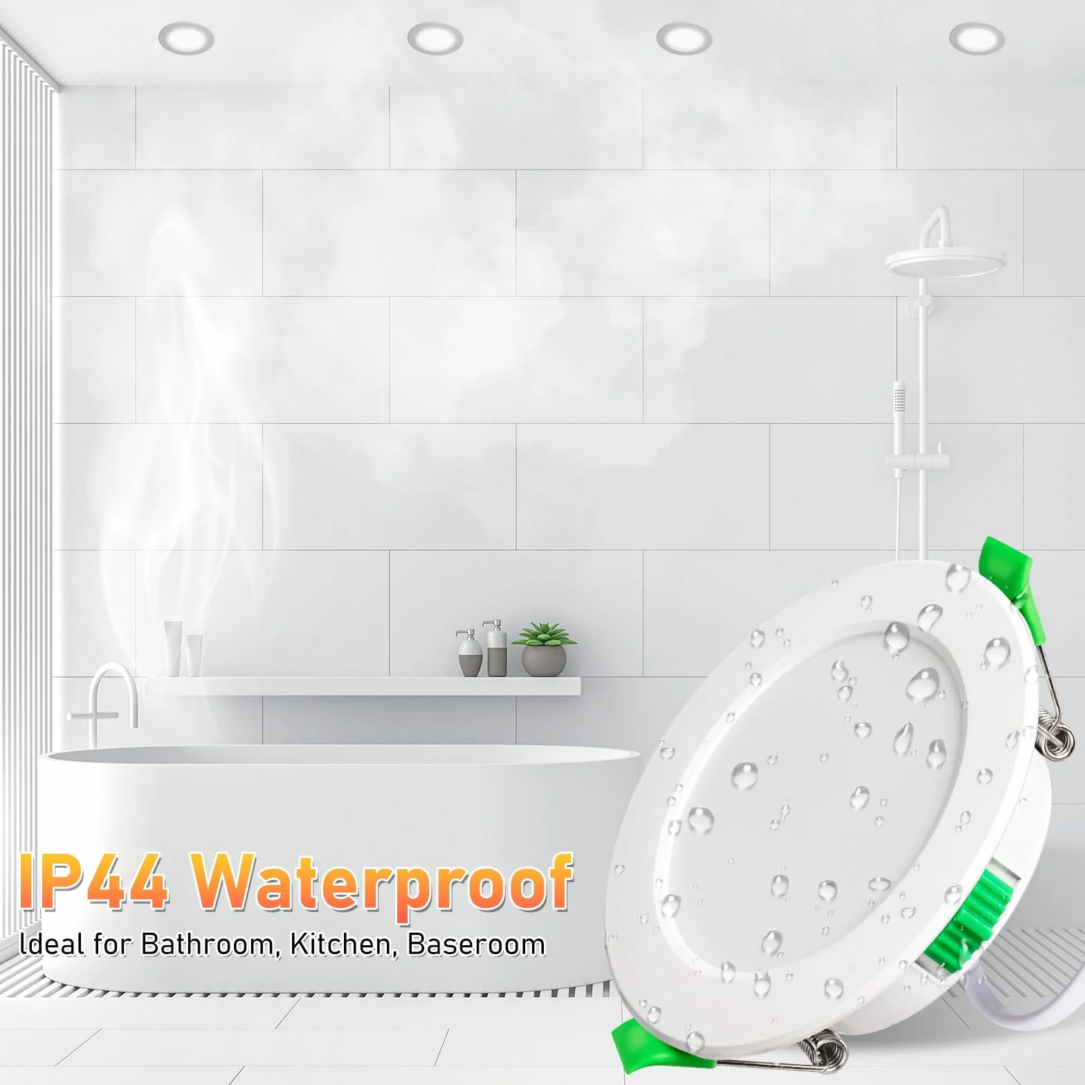 Faretti LED da Incasso per Cartongesso 230V 7W Faretti LED Soffitto IP44 Faretto da Incasso Luci da Soffitto Interno Bianco Caldo 3000K Bianco Neutro 4000K Bianco Freddo 6500K Foro Ø67-75mm Set di 6