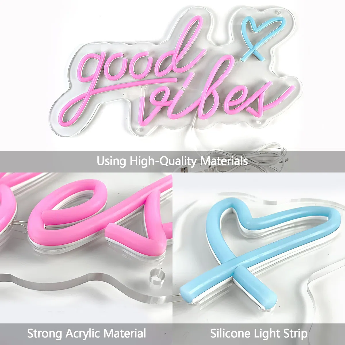 Lampada da parete a LED al neon, in acrilico, USB, luci al neon decorative per feste e discoteche, decorazione cantina (02)