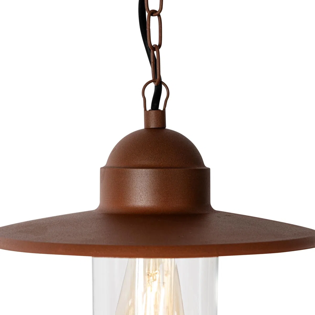 Qazqa kansas - Lampada a sospensione Moderno - 1 luce - Ø 29.4 cm - Ruggine - Moderno - Illuminazione esterna