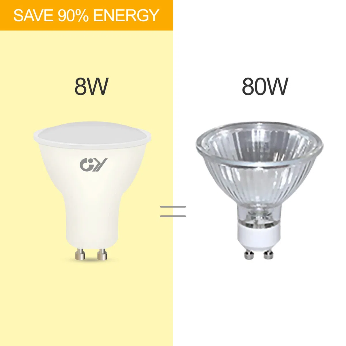 GY 12 lampadine LED GU10, 8W equivalenti a 80W, 4000K bianco neutro, 800 lumen, lunga durata, basso consumo, adatte per illuminazione a binario e case da incasso certificate CE, non dimmerabile