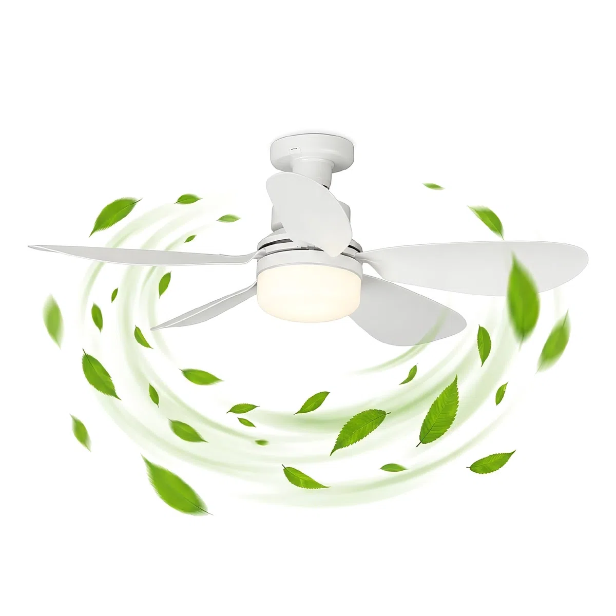 IlGruppone Lampadario con Ventilatore da Soffitto, Luce LED E27 Avvitabile – Lampadario con Ventola 2 in 1 Silenzioso con Telecomando, 6 velocità, Timer e Luce Dimmerabile 51 cm