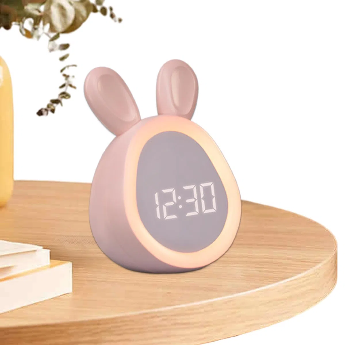 Generico Orologio con luce notturna per bambini, Sveglia per bambini | Sveglia Coniglio | Sveglia digitale, orologi digitali per camere da letto, ricarica USB, design con luce notturna per bambini