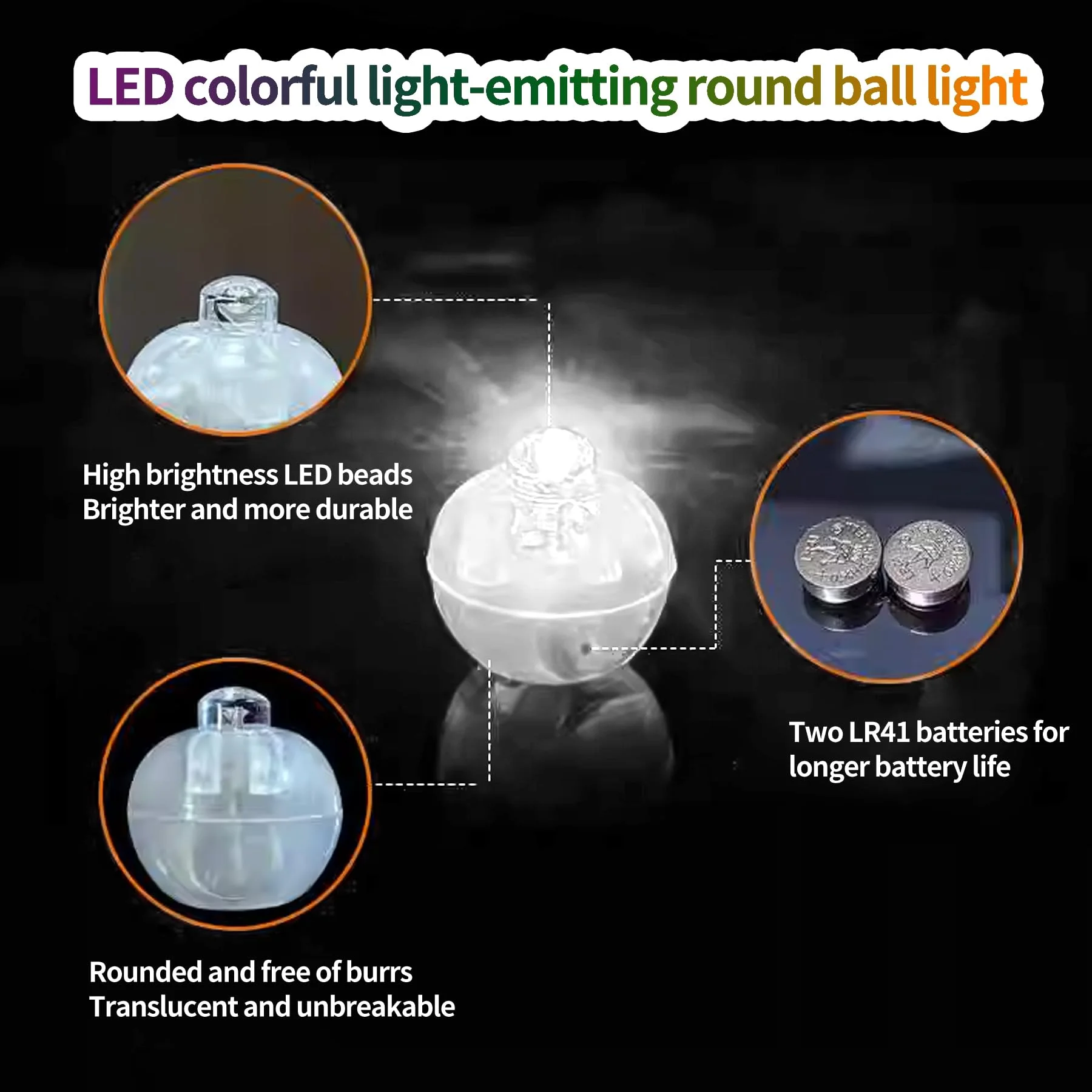 120 Pezzi Mini LED Palloncini Luci,Rotondo Lampada a Palloncino,Mini Led Lanterne di Carta,Lampada a Palloncino Colorate per Matrimonio Compleanno Halloween Festa di Natale Capodanno Decorazione