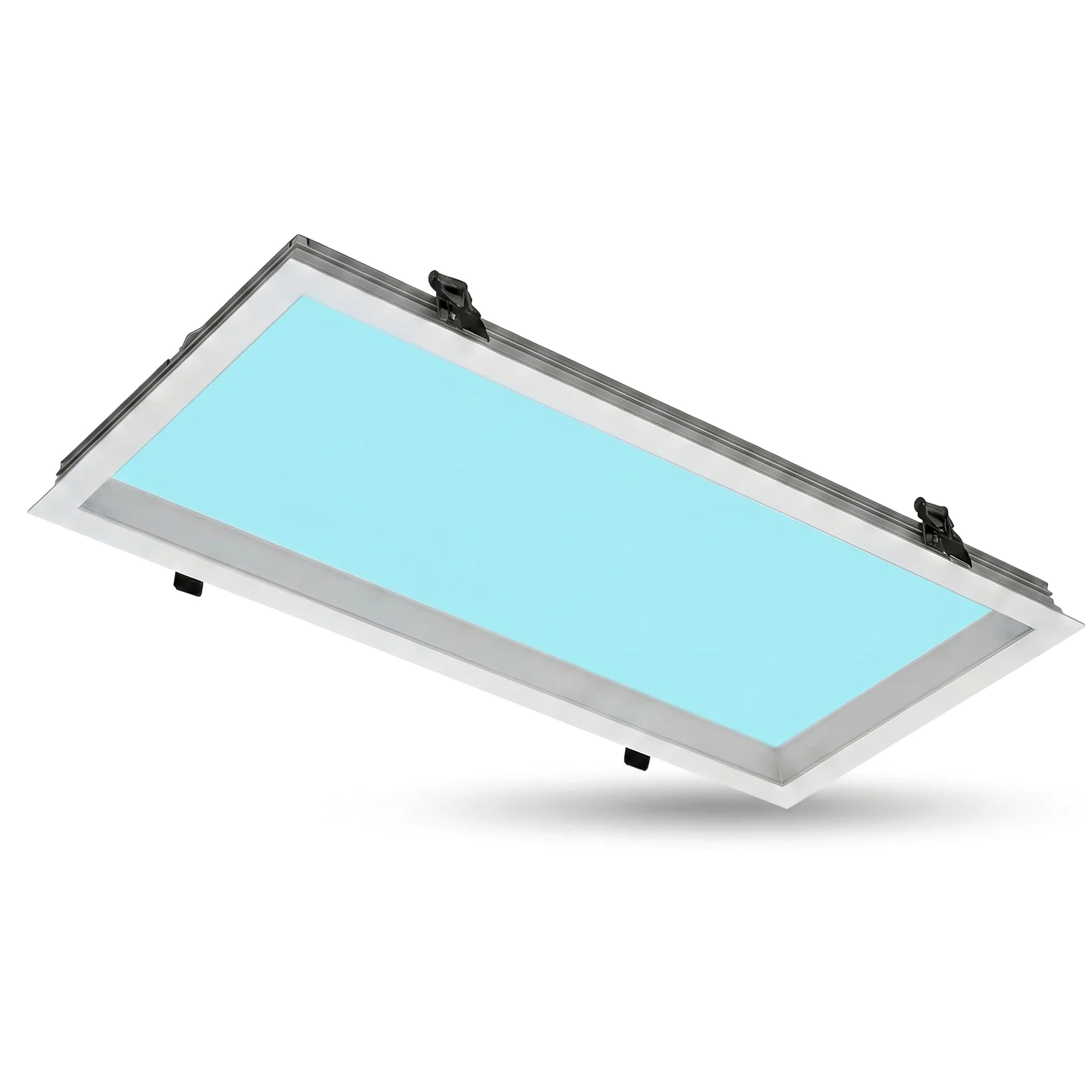 Barcelona - Pannello LED effetto cielo SKYWIN SR SMART 45 W 3375 lm 60 x 30 cm | CCT 1800 K-20000 K | Luce circolare intelligente | Controllo Tuya Bluetooth + Telecomando | Pannello Skylight Ultraslim