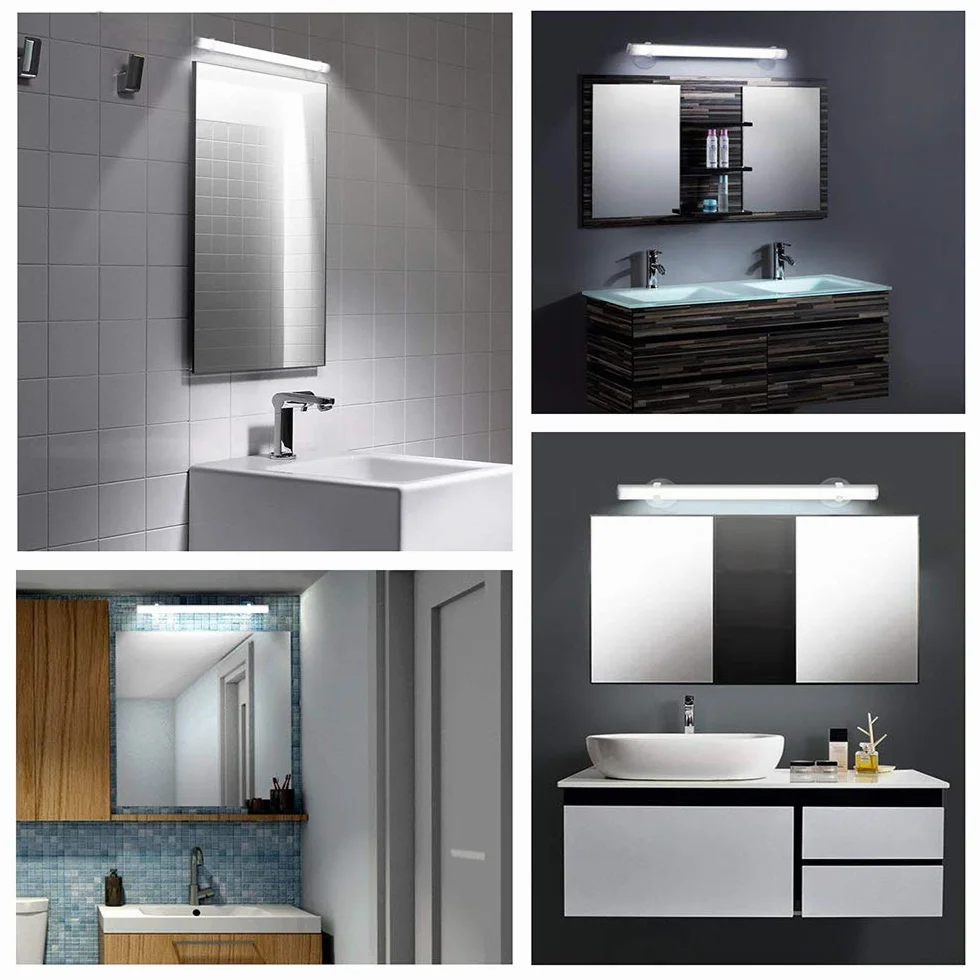 Lixada Luce per specchio cosmetico, luce portatile per trucco, controllo tattile/ricaricabile tramite USB, per illuminazione di specchi da bagno