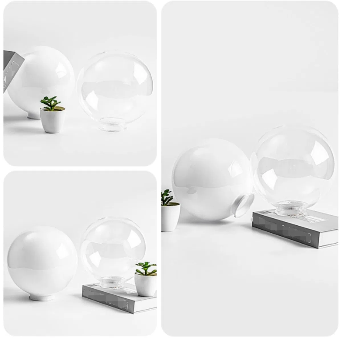 Paralume Acrilico Bianco Sferico, Paralume Sferico Acrilico Copertura Lampada Esterna Resistente all,per Lampada da Esterno e Parete Copertura di Ricambio Resistente alla Polvere Accessori