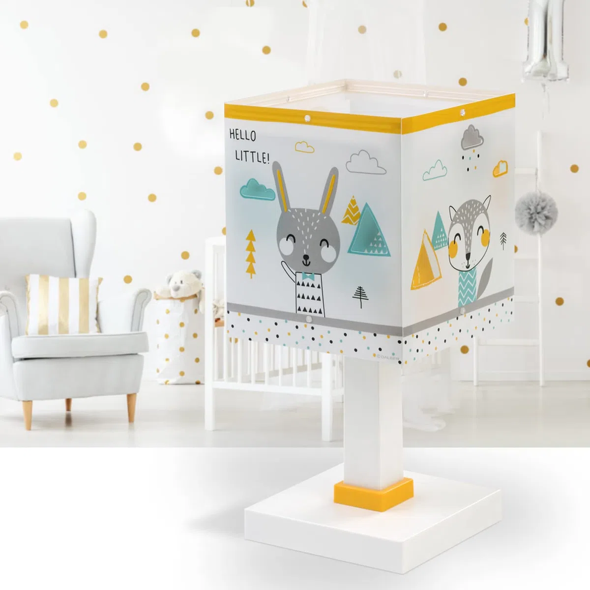 Dalber Hello Little Lampada da tavolo per bambini Animali da scrivania multicolore (73241)