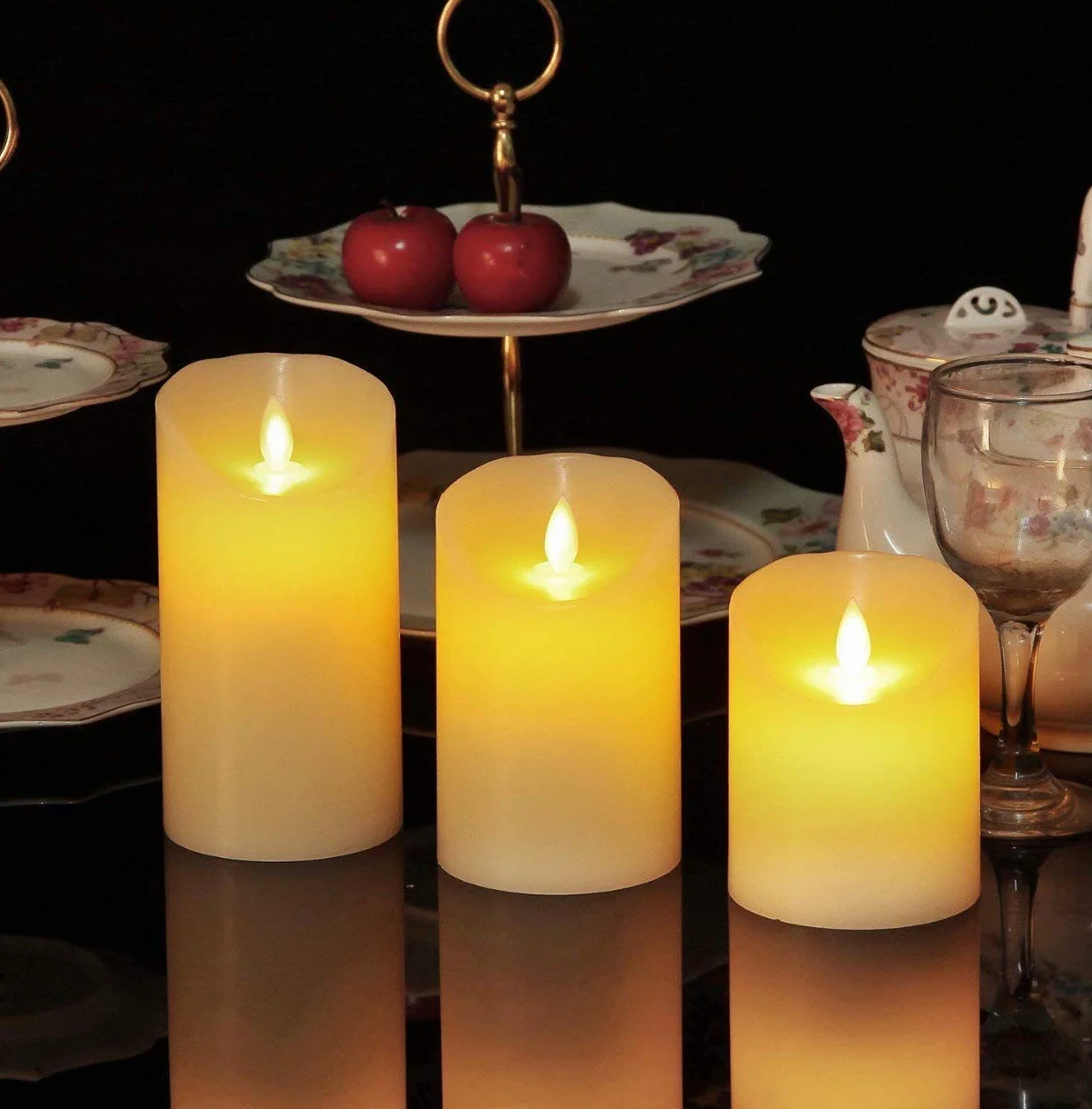 Flintronic Candele LED, 3 pezzi Candela a LED con Telecomando, 10/12.5/15CM Candele Senza Fiamma Tremolante con Telecomando e Funzione Timer per Compleanno/Festa/Matrimonio/Hotel