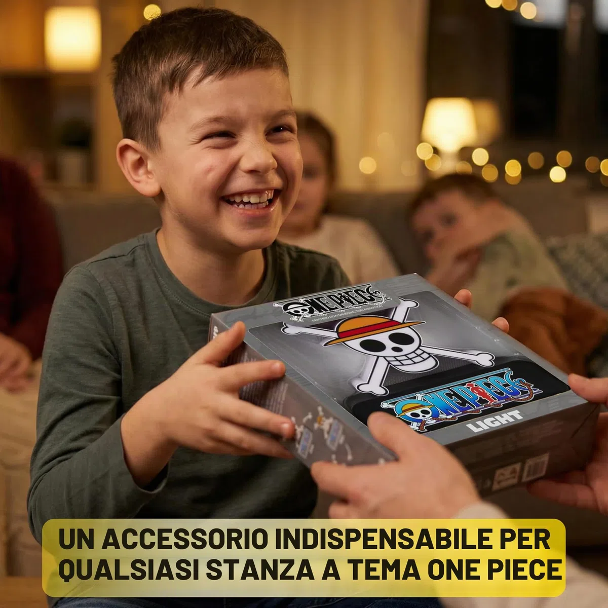 One Piece Skull 3D LED Lampada Bambini, Lampada da Comodino con 3 Livelli di Luminosità, USB o Alimentato a Batteria, Luce Notturna per Decorazione Della Camera da Letto, Regalo Anime (Multi 3D Skull)