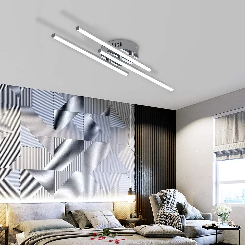 Comely Plafoniera LED Soffitto 18W, 3 Luce Lampada da Soffitto, Lampadario LED Moderno 6500K Bianco Freddo per Cucina, Camera da Letto, Balcone, Corridoio