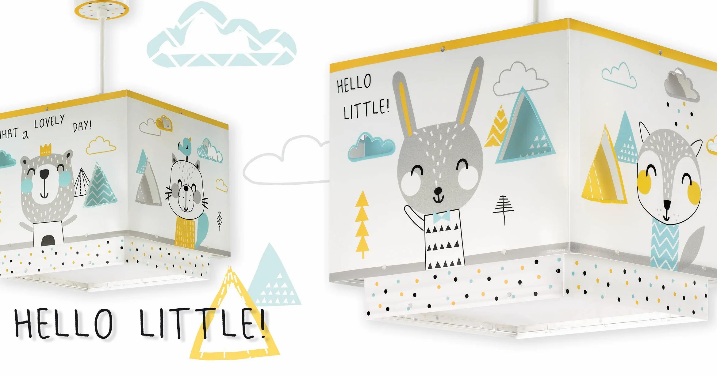 Dalber Hello Little Lampada da tavolo per bambini Animali da scrivania multicolore (73241)