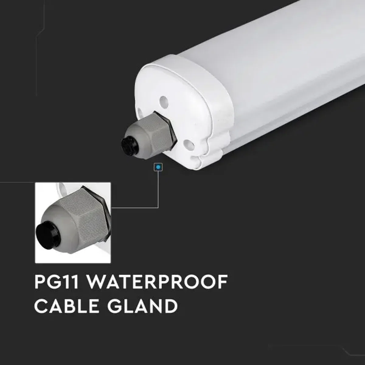 V-TAC Plafoniera LED Impermeabile 120 CM da Esterno - 36W - PRO SERIES - Lampada Rettangolare da Soffitto e Parete - 4320 Lumen - per Garage, Negozio, Magazzino - Tubo LED - Luce 4500K Bianca Naturale