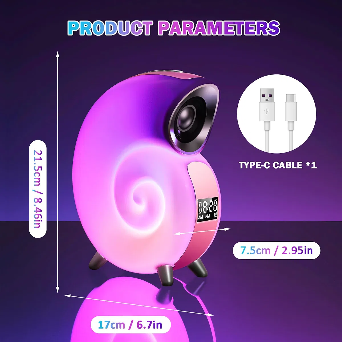 Euakee Wake Up Light, Sveglia Luce LED Intelligente, Lampada da tavolo intelligente, Intelligente Lampada da Comodino con Bluetooth Musica 16 Milioni di Colori Per Adulti & Bambini (Rosa)