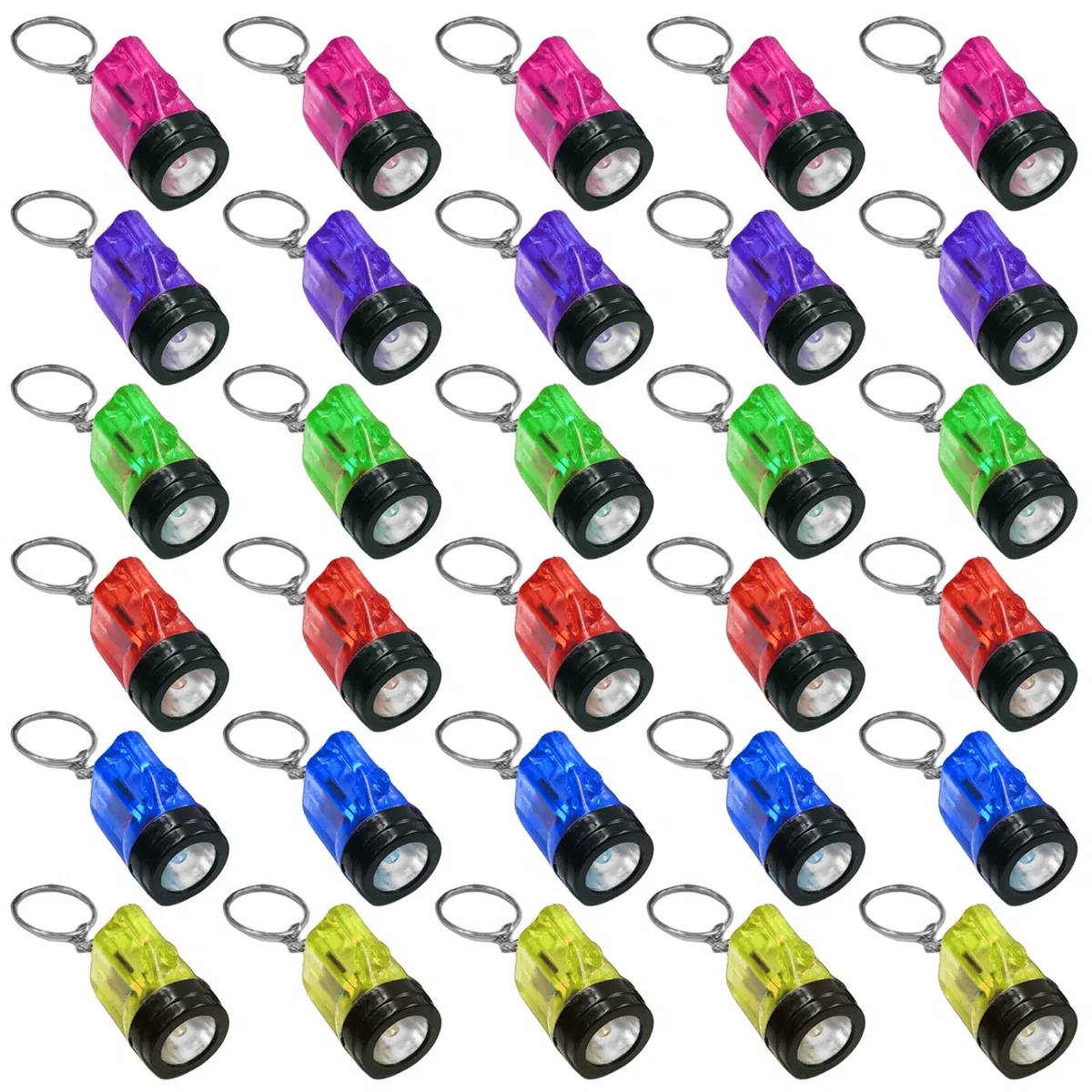 GAOUTO 30 portachiavi per torcia 4 cm LED per bambini, ideale come regalo e regalo, mini torcia per bambini, regalo per ospiti, campeggio, esterno, escursionismo