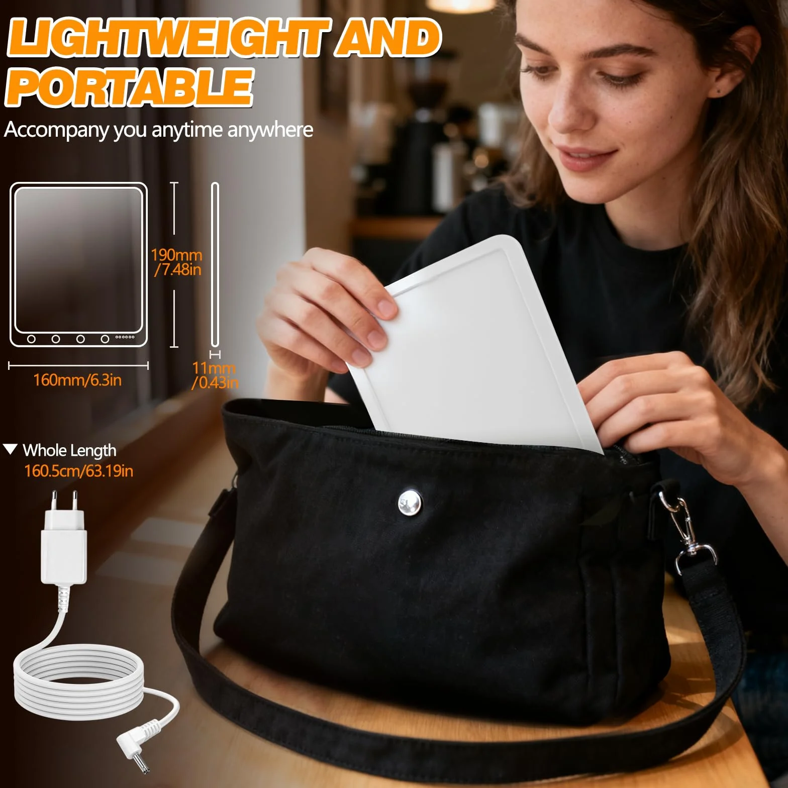 Caldarax Lampada per Terapia della Luce 15000 Lux, Lampada a Luce Diurna senza Sfarfallio/UV, 3 Temperature di Colore, 5 Livelli di Luminosità, 6 Timer, Controllo Touch, Funzione Memoria