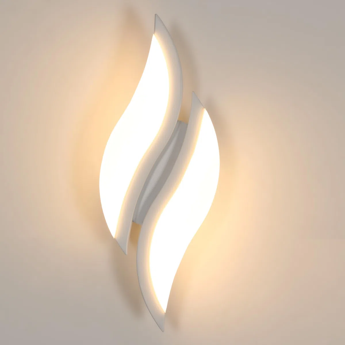 Goeco Applique LED da Parete Interno, Lampada da Parete LED, 12W Moderno Applique a Muro 3000K per Soggiorno Camera da Letto Scale, Bianco