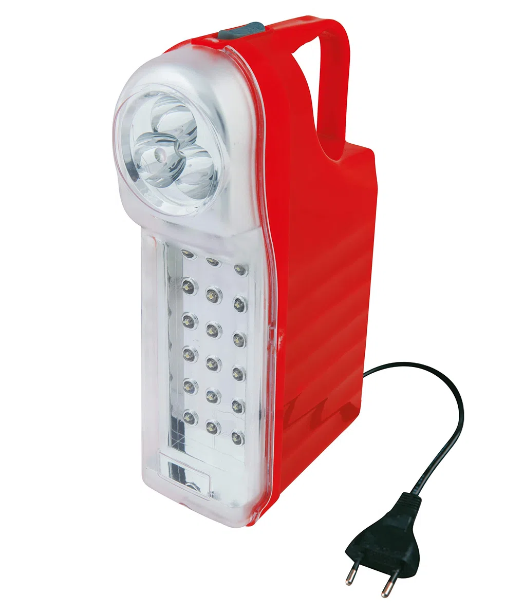 POLY POOL - PP0765 Lampada di Emergenza Portatile Ricaricabile 21 LED - Luce emergenza 3 Funzioni con Cavo 1m e Spina 10A - Lampada Emergenza Portatile con Manico 60+13lm - Luce Emergenza da Presa