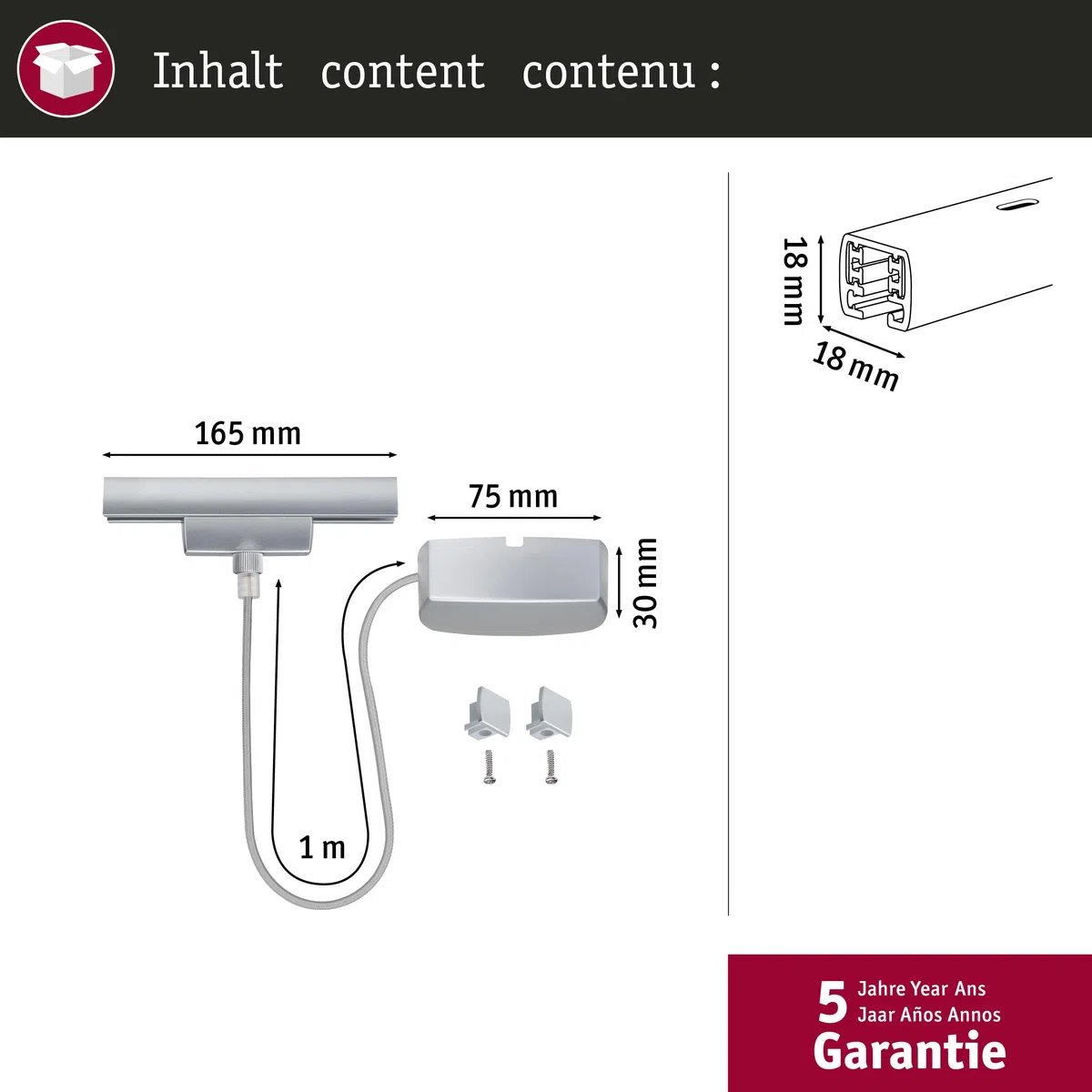 Paulmann 96831 accessori illuminazione a soffitto, Argento