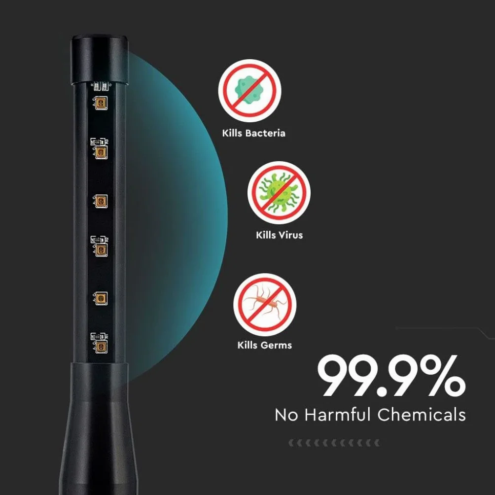 V-TAC VT-3214 Lampada portatile antibatterica germicida UV raggi ultravioletti 14w ricaricabile USB - sku 11220
