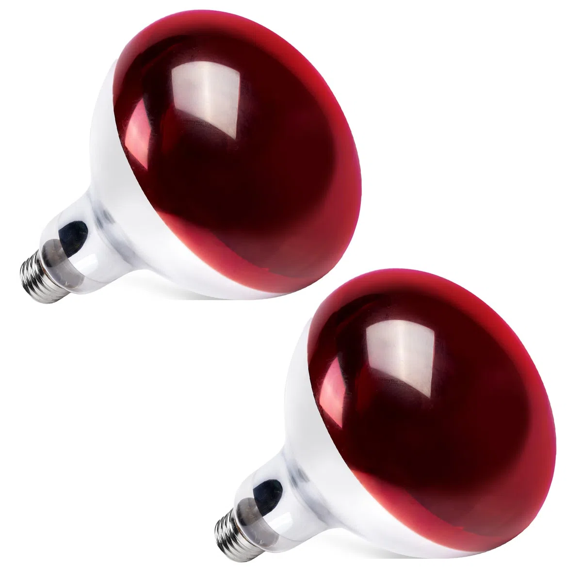GlowUp Lampada Infrarossi Riscaldante E27, 250W R125 Dimmerabile Lampada Riscaldante per Pulcini, Rettili, Lampade Riscaldanti Cucina, Scaldaceni(2-pezzi)