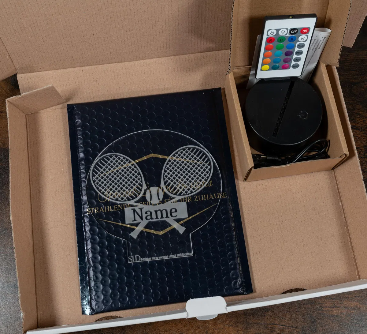 Lampada da tennis personalizzata, luce notturna a LED con nome, regalo per giocatori di tennis e appassionati, luce decorativa da tennis per cameretta dei bambini, camera da letto e club