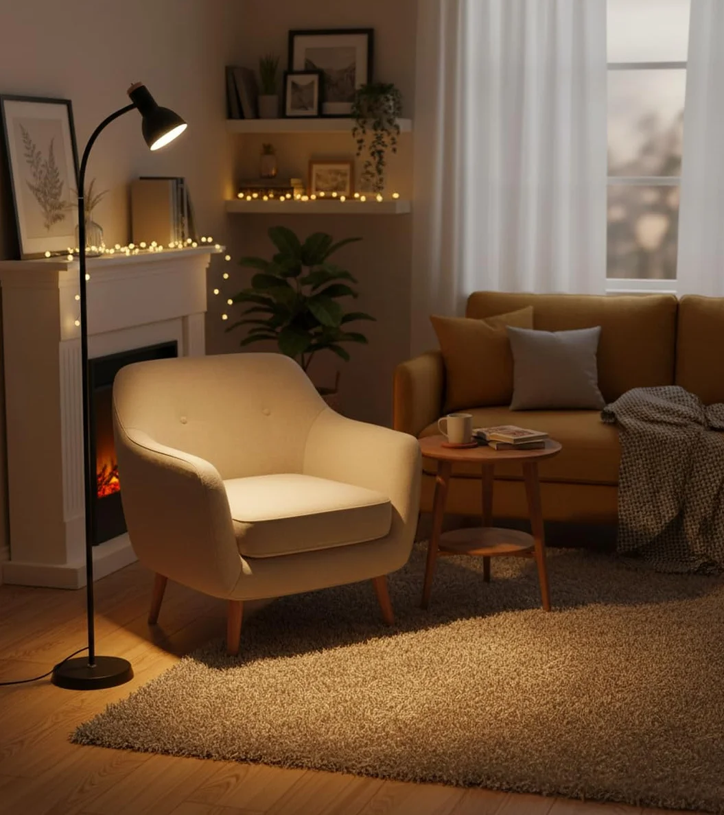 BEL AIR HOME - Lampada da Terra Argos | Piantana Industriale per Soggiorno e Stanza | Design Elegante | 155x22cm, Attacco E-27 (LAMPADINA NON INCLUSA) (NERO)