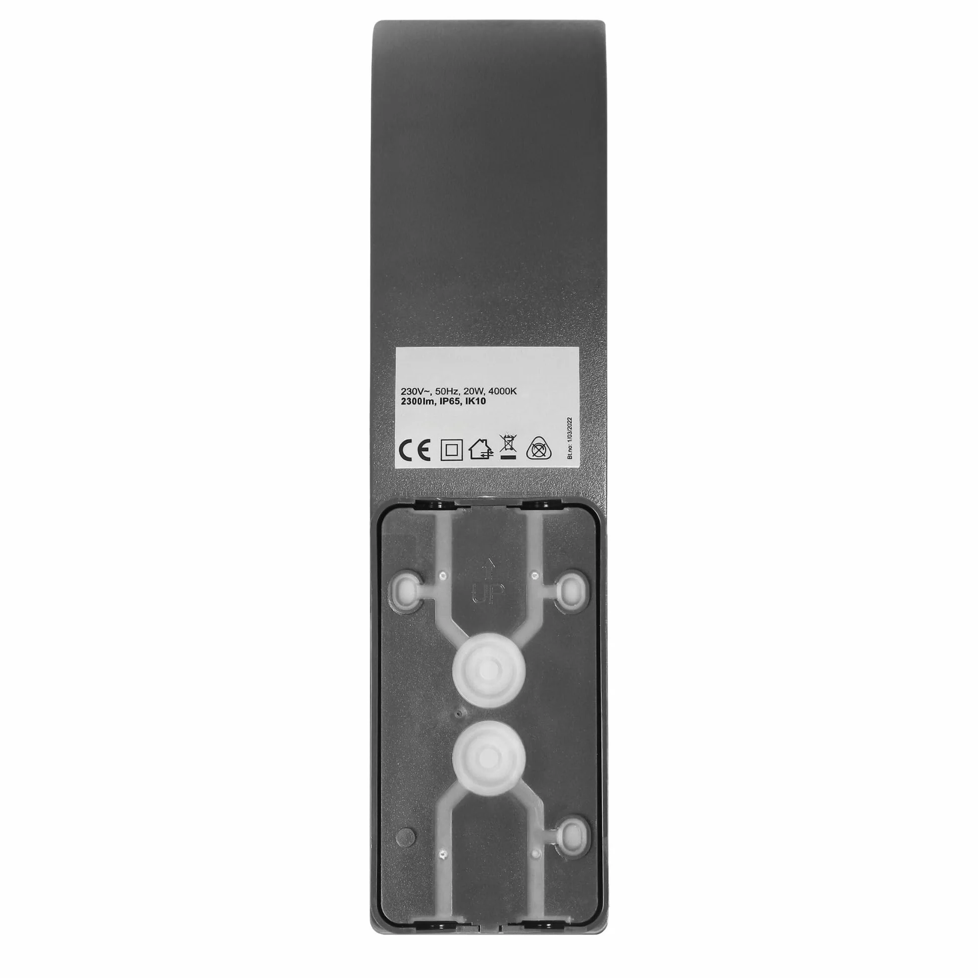 Applique da Esterno 12W/15W/20W Illuminazione Giardino LED Lampada da Parete 4000K IP65 Design Moderno Semplice e Snello Luci da Giardino Vari Colori (grigio)