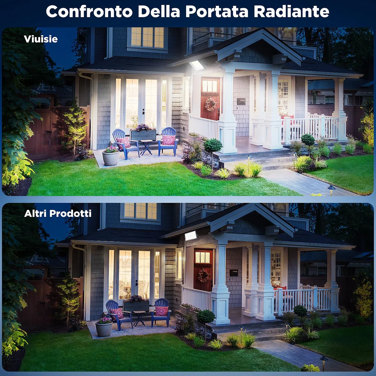 100W Faretti LED Esterno, 11000LM, 6500K, IP66 Impermeabile, Proiettore Bianco Fresco, Riflettore Ultra Luminoso, Ideale Per Cortili, Giardini, Cantieri e Parcheggi (1, 100, Watt)