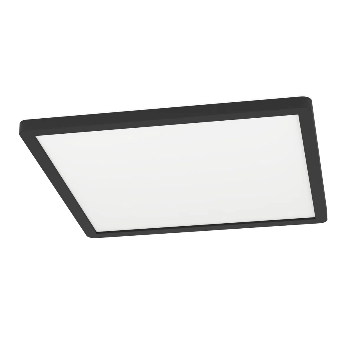 Eglo Lampada da soffitto LED Minerario, esterno, balcone, terrazza, plafoniera in plastica nera, IP54, luce calda, 29x29 cm