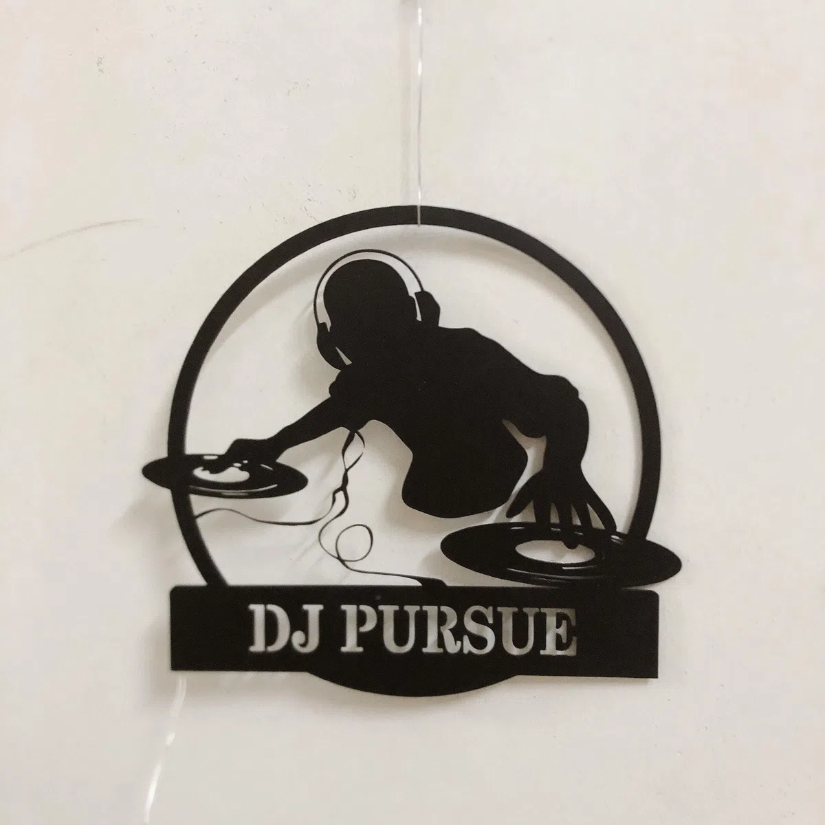 Nome Personalizzato Dj Player Insegna in Metallo Con Luci a LED, Targa Con Nome Dj Personalizzata, Decorazione Da Appendere a Parete per Dj, Luce per Segnaletica a LED per Dj