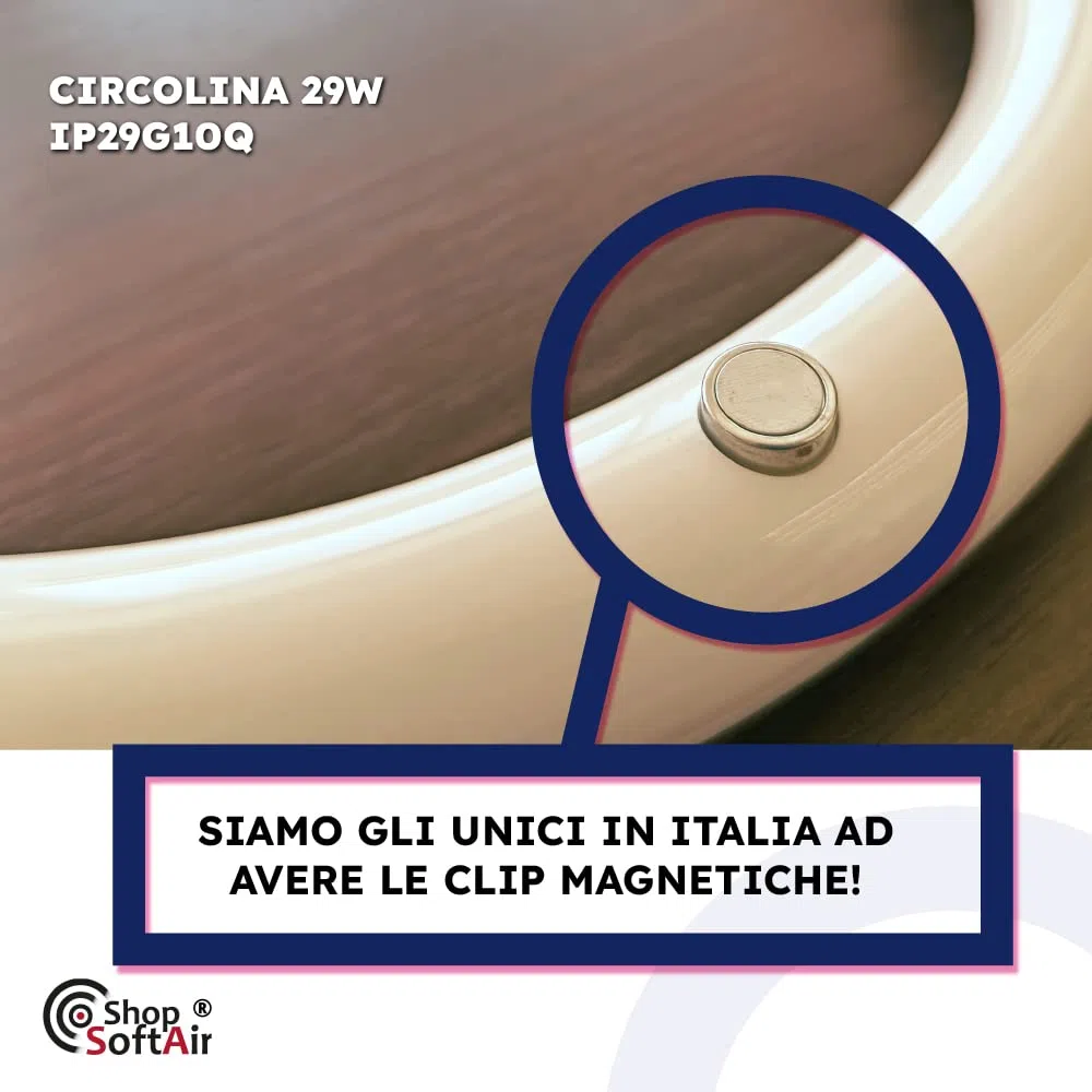 Circolina Led Consumo 29W Corrispondenza 175W diametro 40cm 3050LM Lumen Luce Bianco Naturale 4000k Calda 3000k Fredda 6500k Attacco G10Q T9 (Luce Naturale 4000k)