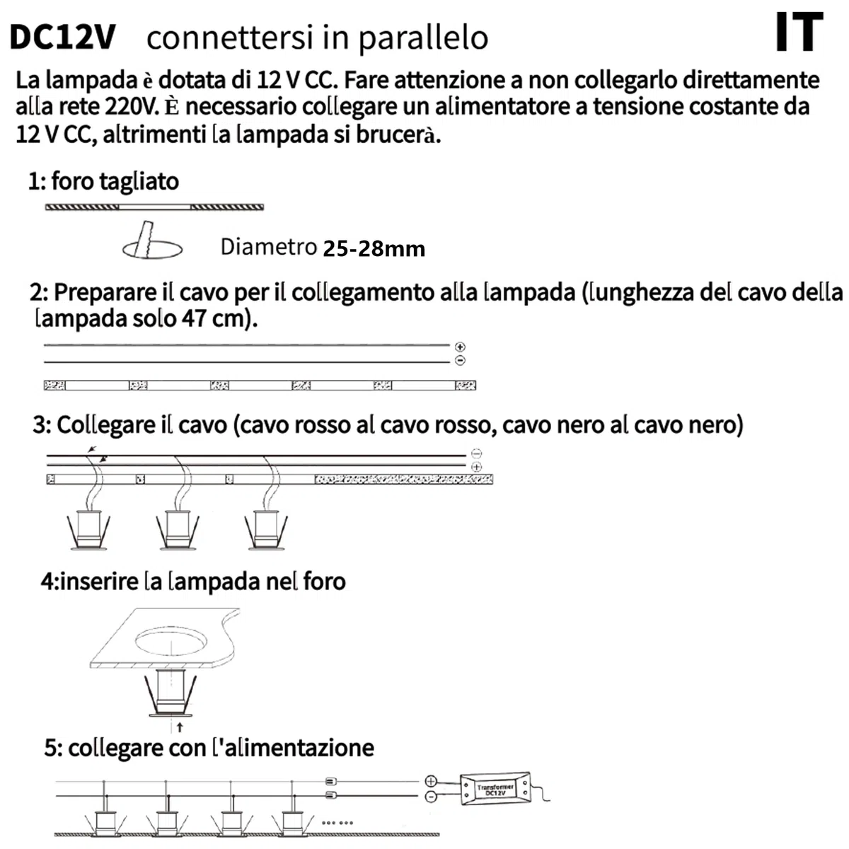 Set di 6 Faretti Led da Incasso per Cartongesso,2W Mini Faretti Led Soffitto,IP65 12V Faretto LED Ultrasottili 19mm,foro 25-28mm,faretti led Per Luci Cucina Bagno (Argento Bianco Neutro 4000K)