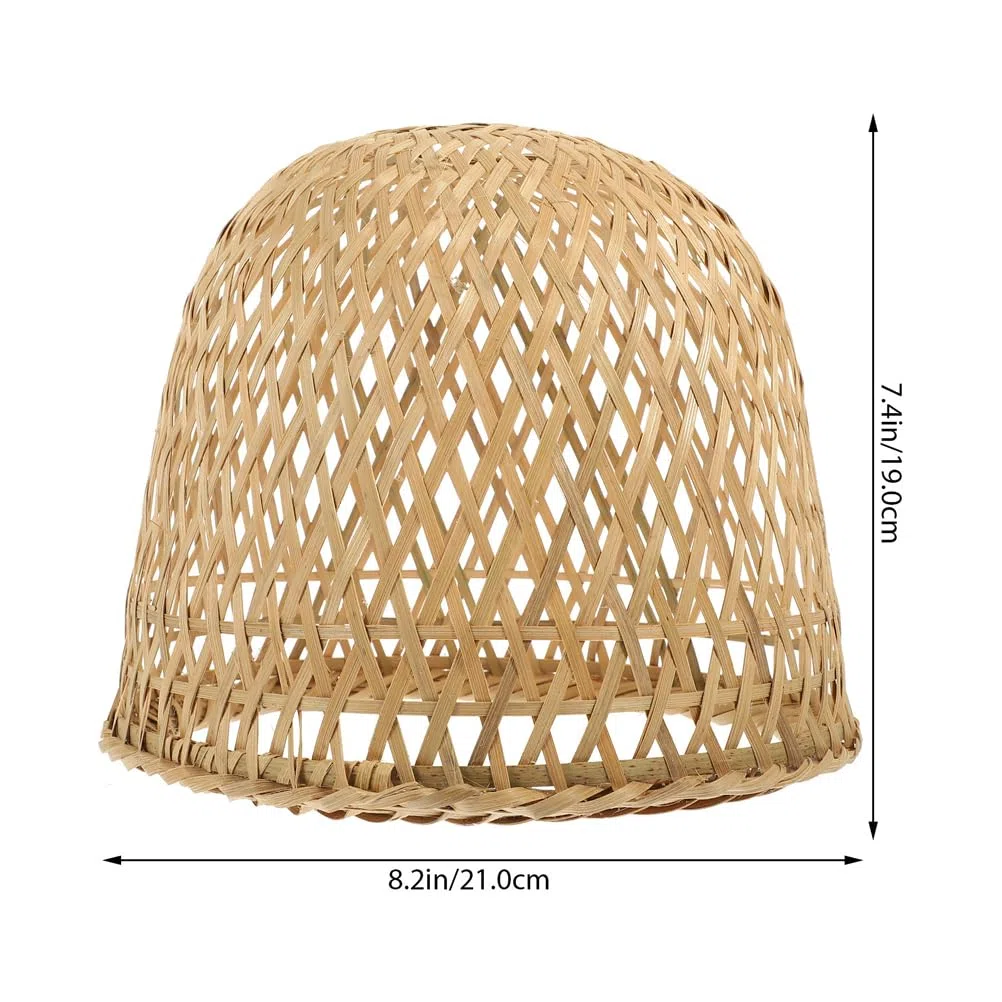 Kichvoe 2 Pezzi Paralume In Bambù Intrecciato Paralume Per Lampadario In Rattan Sostituzione In Vimini Copertura Rustica Per Lampada A Sospensione Per Sala Da Pranzo Arredamento