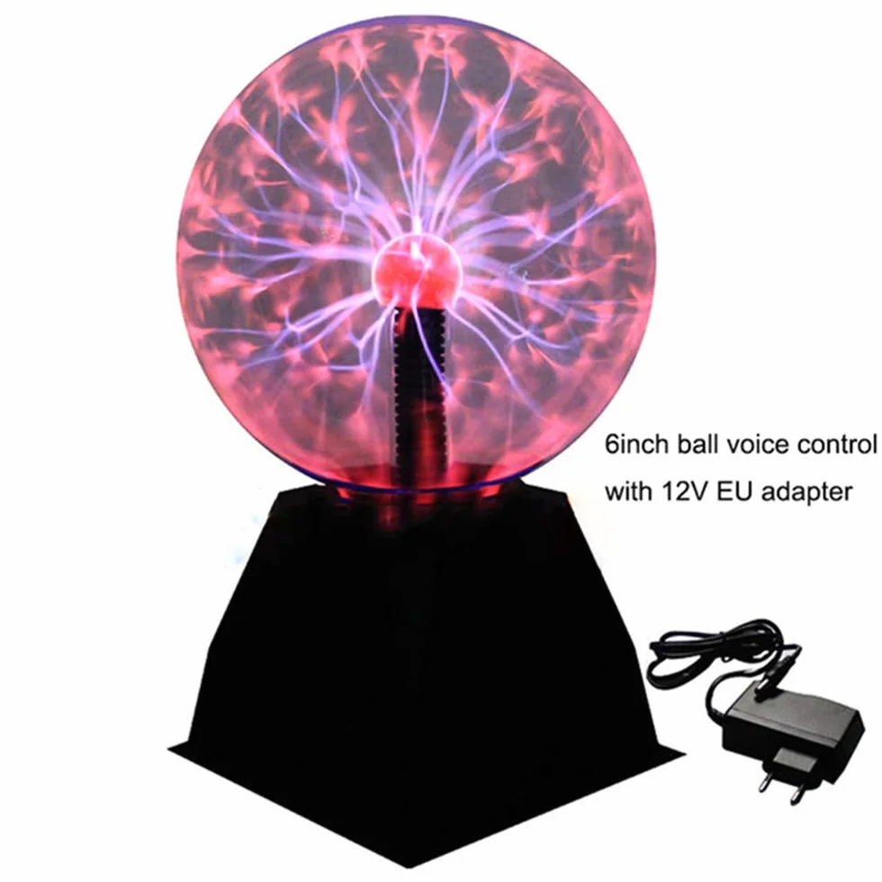 DELIPOP Sfera al Plasma 6 Pollici, Lampada al Plasma Magica Touch e Sound, Plasma Ball Decorativa per Camera, Feste e Regalo di Compleanno