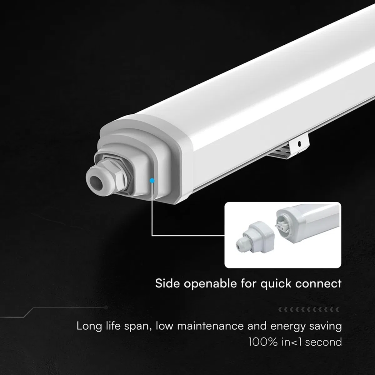 V-TAC Plafoniera LED Impermeabile 120 CM - [CREE LED - TK-SERIES ] - 36W - Lampada da Esterno IP65 per Soffitto e Parete - 4320 Lumen - PC BODY - Garage, Negozio, Magazzino - Luce Naturale 4000K