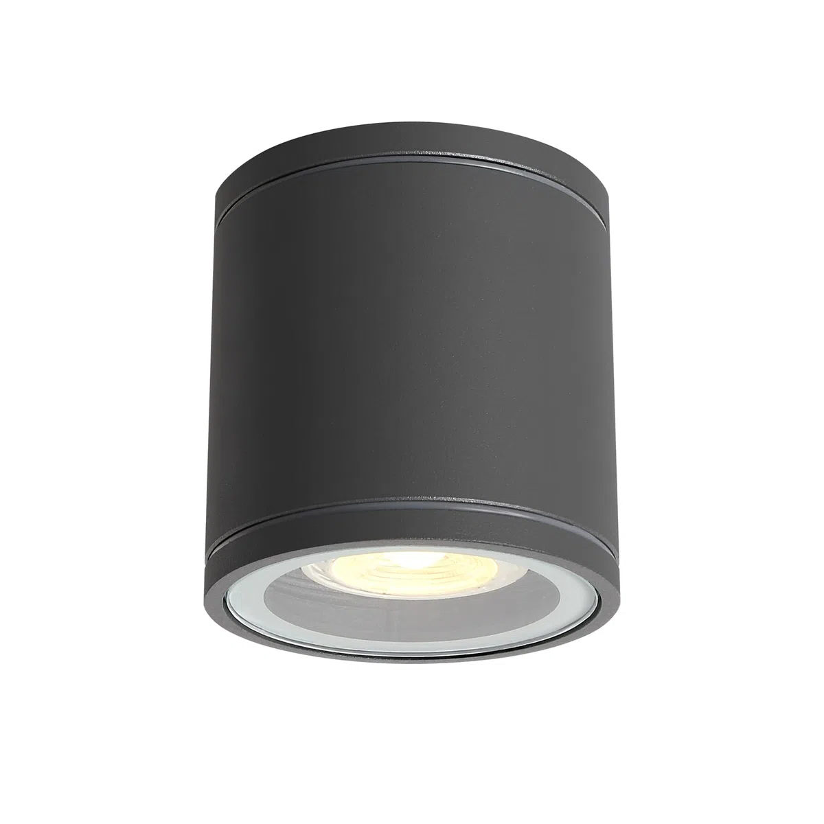 DAWALIGHT Downlight GU10 5W LED Faretto a Soffitto Cilindro IP44 Impermeabile Faretti da Esterno Soffitto per Bagno Cucina Giardino Soggiorno Corridoio Ristorante, Alluminio, Grigio scuro