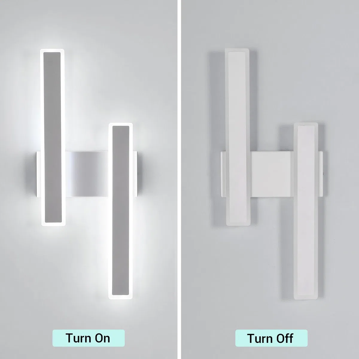 DELIPOP Applique da Parete Interno, 32W 3600LM Moderna Lampada da Parete, Creativo Bianca Fredda 6500K lampada a Muro per Soggiorno, Camera da letto, Scale, Corridoio