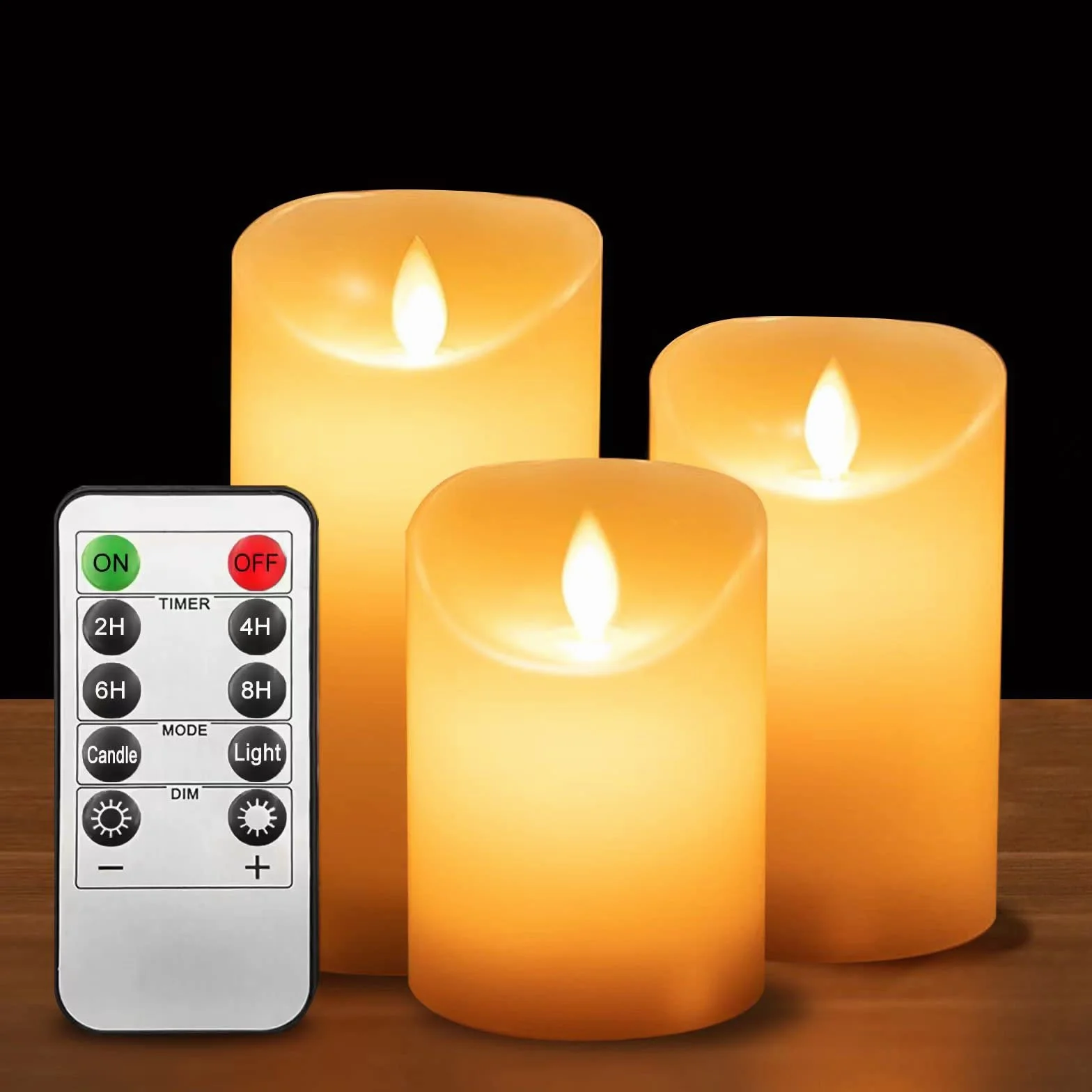 Candele LED finte fiamma oscillante set 3 (10cm, 12.5cm, 15cm), natale decorazioni, lanterne natalizie da interno, bianco caldo