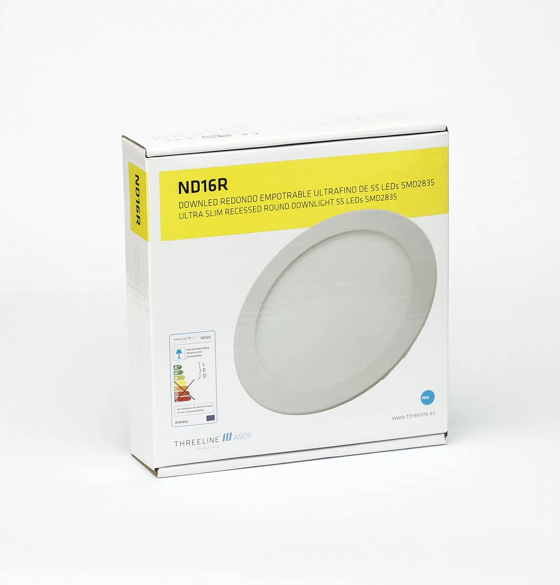 threeline nd16rbnbl Downlight LED, 12 W, bianco