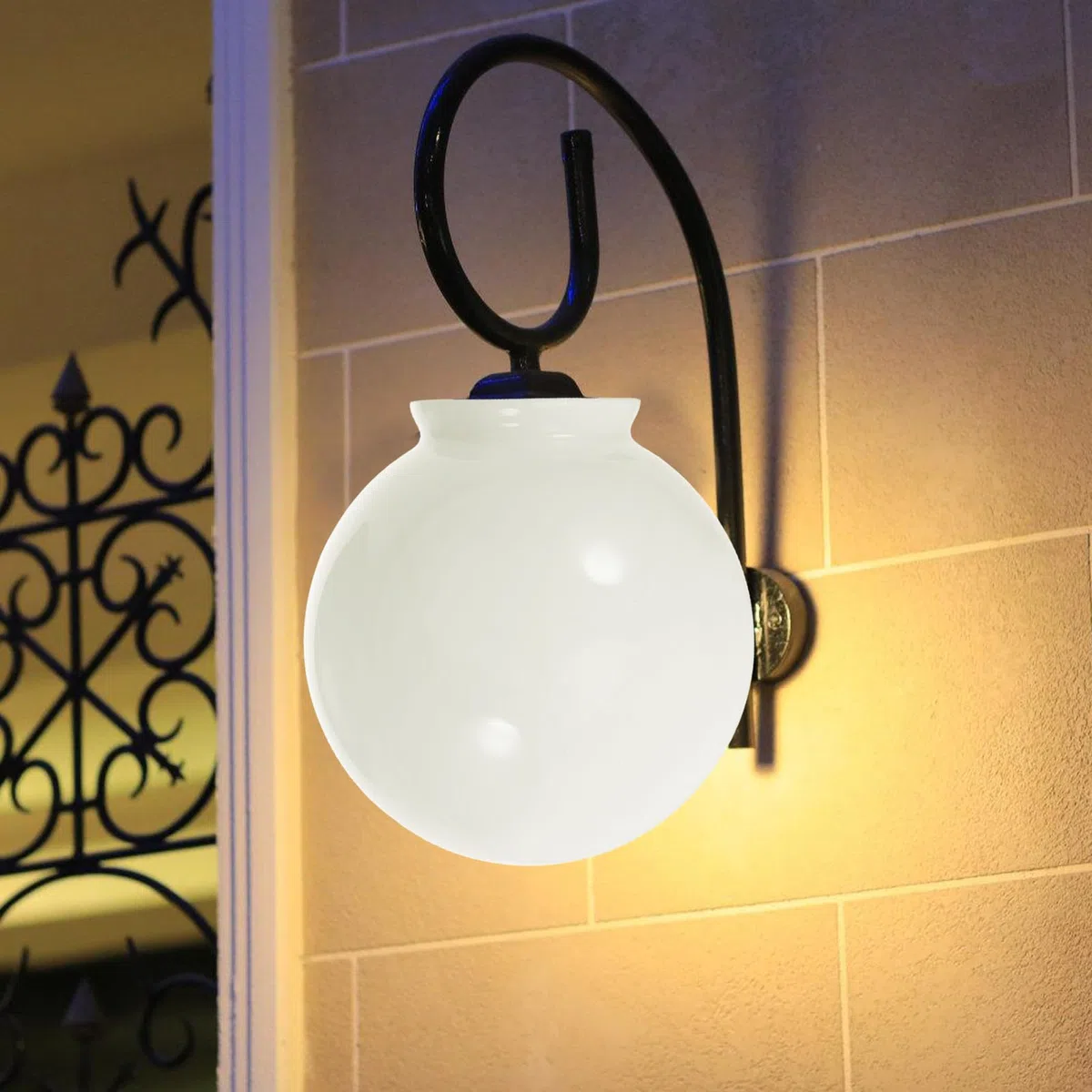 Paralume in Vetro Sferico Bianco Latte 150Mm per Lampada da Soffitto Coprilampada per Ventilatore da Soffitto Globo di Ricambio per Apparecchi Domestici Luce Diffusa e Design