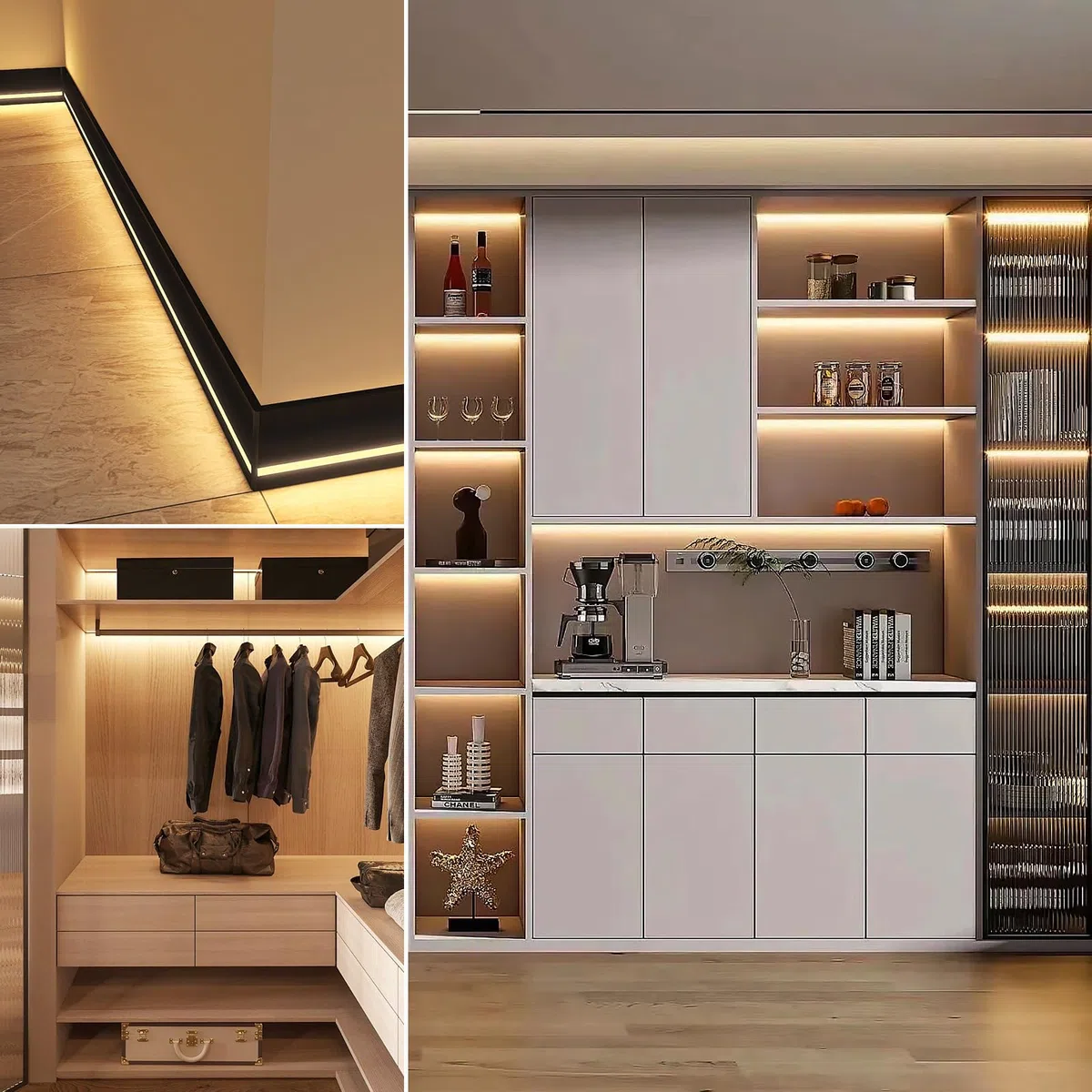 JOYLIT Striscia LED COB 24V 3000K Bianco Caldo da Interni 6 Metri 320LEDs/M 4500LM Luminosità Uniformi Luce CRI 90+ Luci Nastri Dimmerabile Flessibile Adesiva Strip LED (Solo Striscia LED)