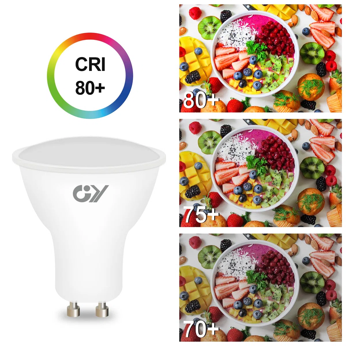 GY 12 lampadine LED GU10, 8W equivalenti a 80W, 4000K bianco neutro, 800 lumen, lunga durata, basso consumo, adatte per illuminazione a binario e case da incasso certificate CE, non dimmerabile