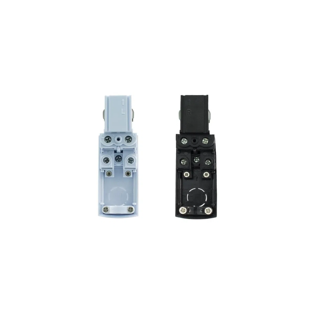 LEDKIA LIGHTING Connettore Right Side Trifase a Rete Nero