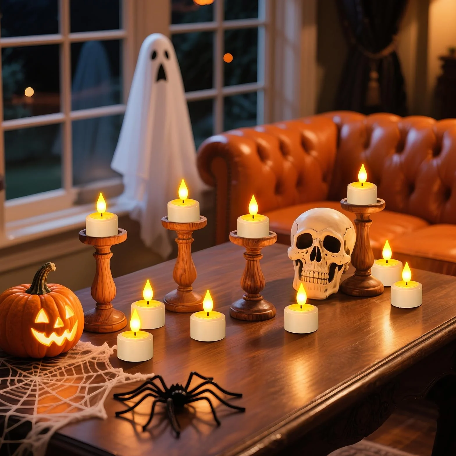 SoulBay 6 pezzi Tea Light Candele LED con Telecomando, Candele Finte LED Batteria USB Ricaricabili Elettriche Effetto Reale con Timer, Natalizie Decorative Luci per Halloween Casa Natale Decorazioni