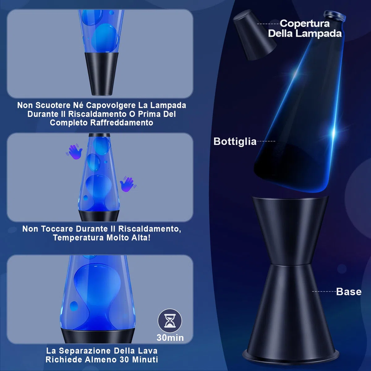 BuzzoXerex Lavalampe, Lava Lampe 38 CM 17 Colori, Lavalampen con Telecomando Lava Lamp per Adulti e Bambini Ideale per Casa, Camera da Letto, Ufficio, San Valentino e Compleanni