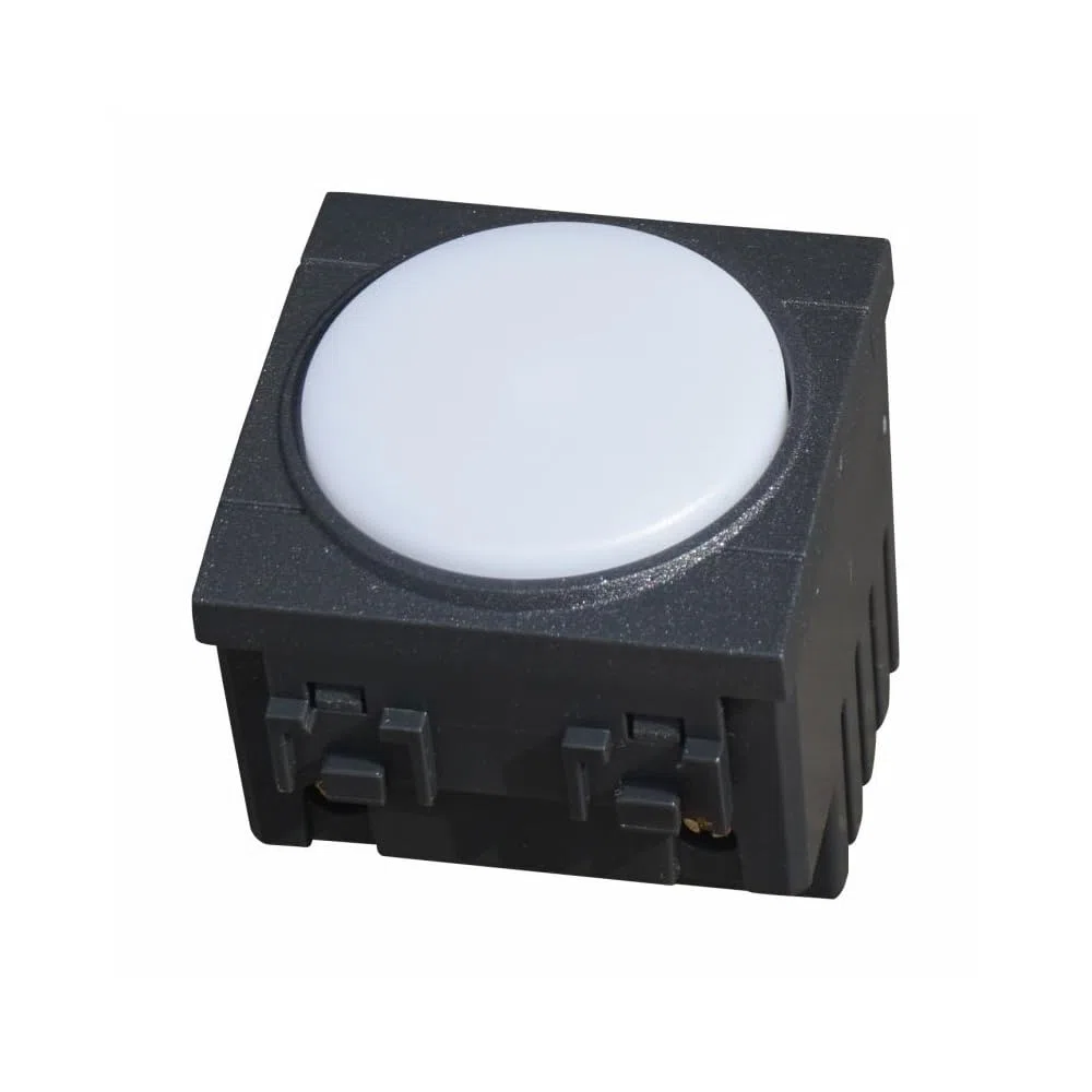 Lampada LED da incasso con batteria di emergenza 2 moduli, luce bianca naturale 4000K, compatibile BTicino Living, nero