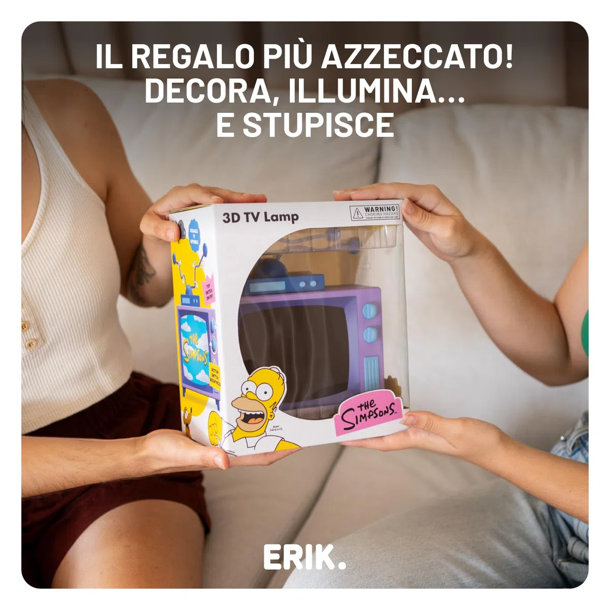 Grupo Erik Lampada The Simpsons - Lampada da Scrivania e Comodino con Luce LED, Luce Notturna Bambini | Cavo USB o Pile AAA (17x25x12 cm)