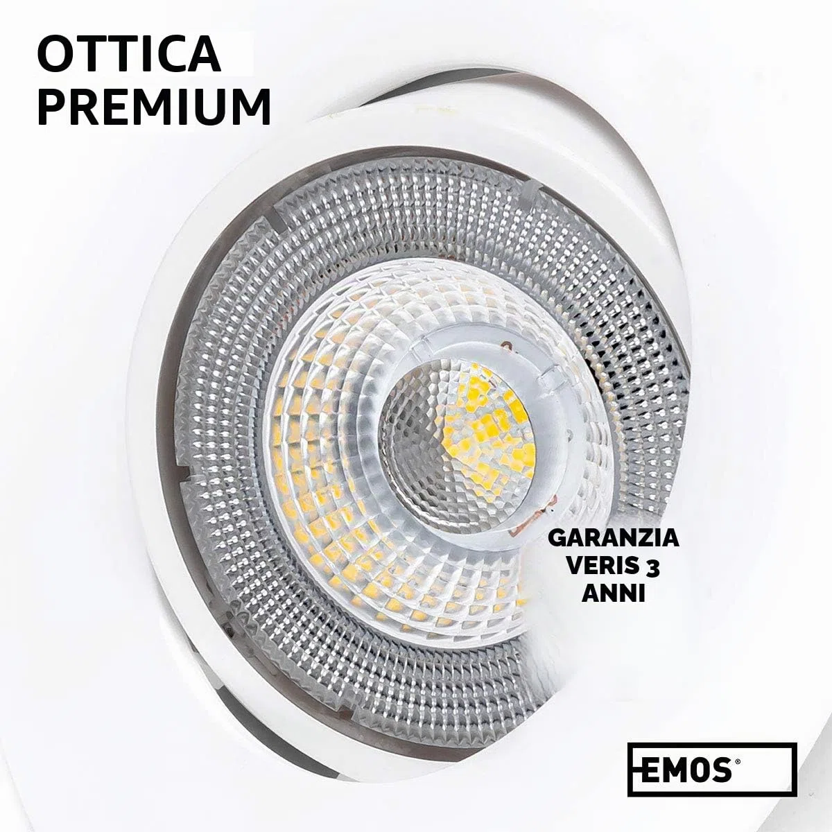 EMOS Faretti LED da Incasso per Cartongesso 5W / 450 Lumen | Faretti LED soffitto da incasso 3000K Luce Bianco caldo | Set di 3 pezzi Spot LED Orientabili a 50°, Rotondi e Ultra Piatti in bianco