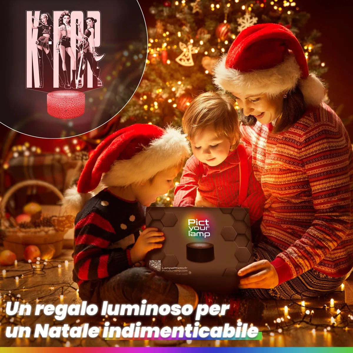 Lampephoto.fr - Lampada 3D KPOP Demon Hun ters Luce Notturna Tattile Led, Effetto Ologramma 3D, Idea Regalo Natale Compleanno Bambino Gioventù Adolescente Ragazzo Ragazza TOP