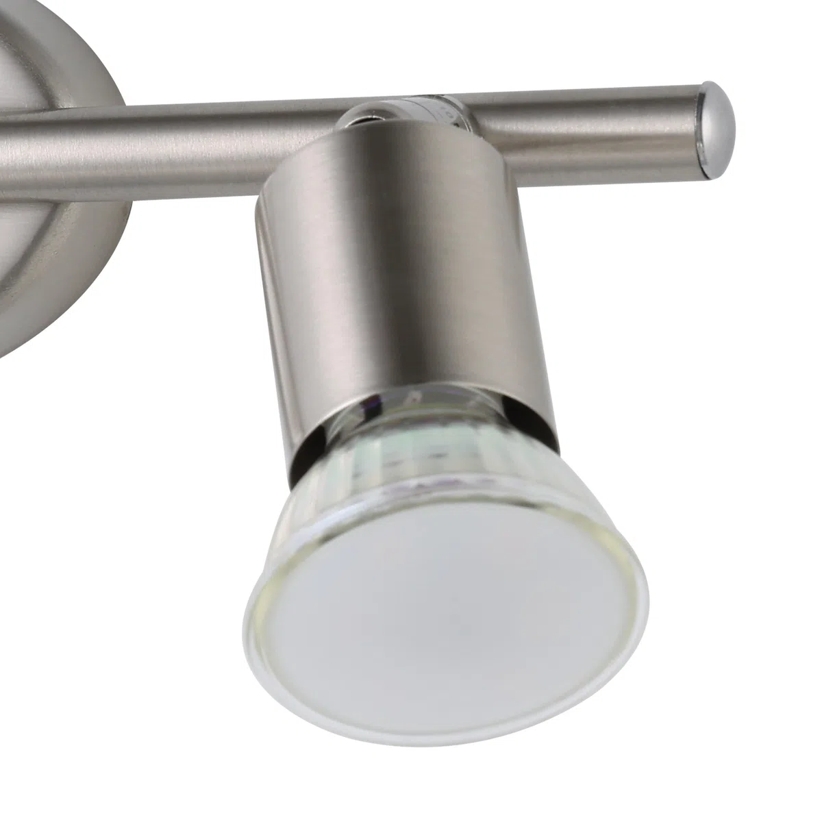 Eglo LED Lampada da soffitto Buzz-LED, lampada a 2 luci, faretti da soffitto in metallo nichel opaco, lampada per soggiorno, lampada da cucina, spot con lampadine GU10, luce calda, L 28,5 cm